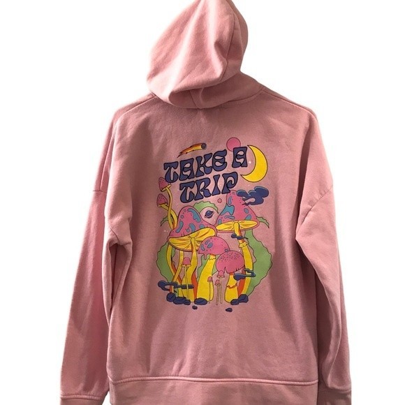 Zumiez Sweaters - Zumiez A.Lab Freela Take a Trip Pink Hoodie Sweater - Medium
